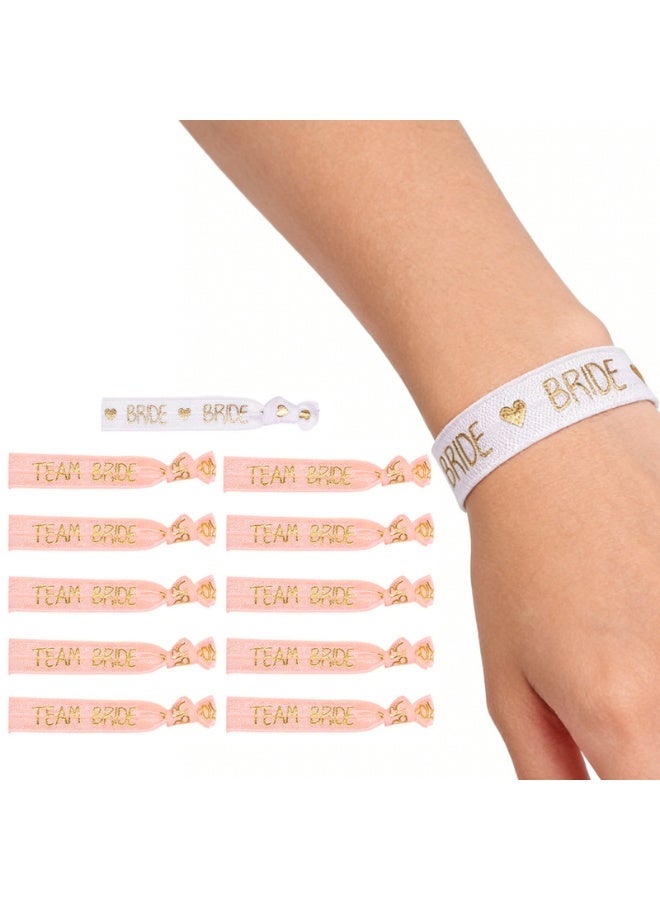 11pcs Bachelorette Party Wristbands Team Bride Bracelet Bride To Be Decoration - Image 1